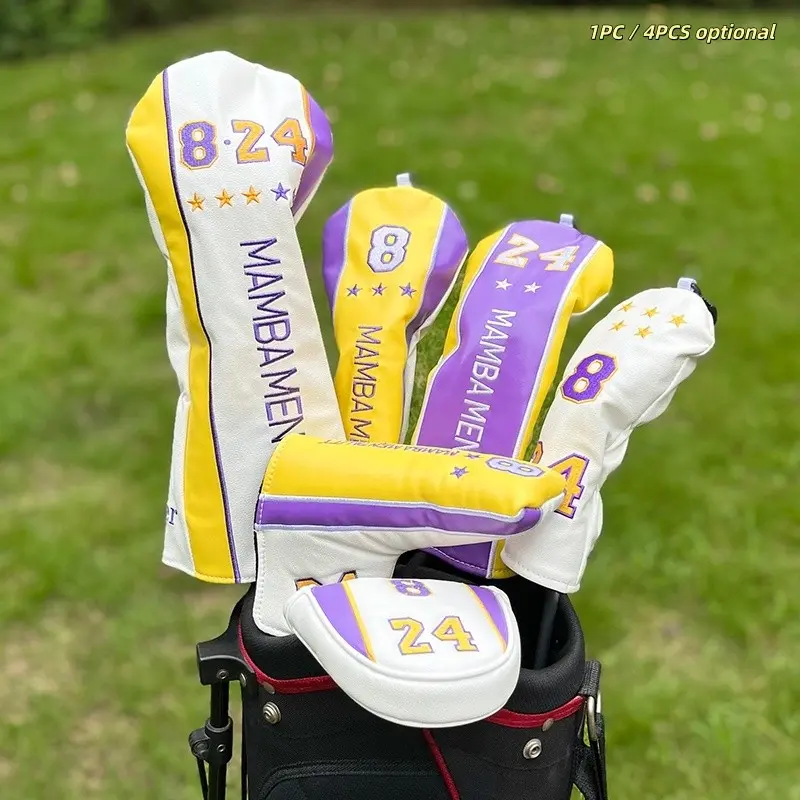 Golf Headcovers for Driver Fairway Wood Hybrid & Putter, High-Quality PU Golf Club Protector, Waterproof, Golf Accessory, Perfect Gift for Golfers