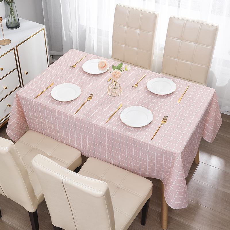 Nordic Style Plaid Tablecloth, Waterproof and Oil-Resistant, Easy to Clean, Home Dining Table, Desk, Picnic Scene