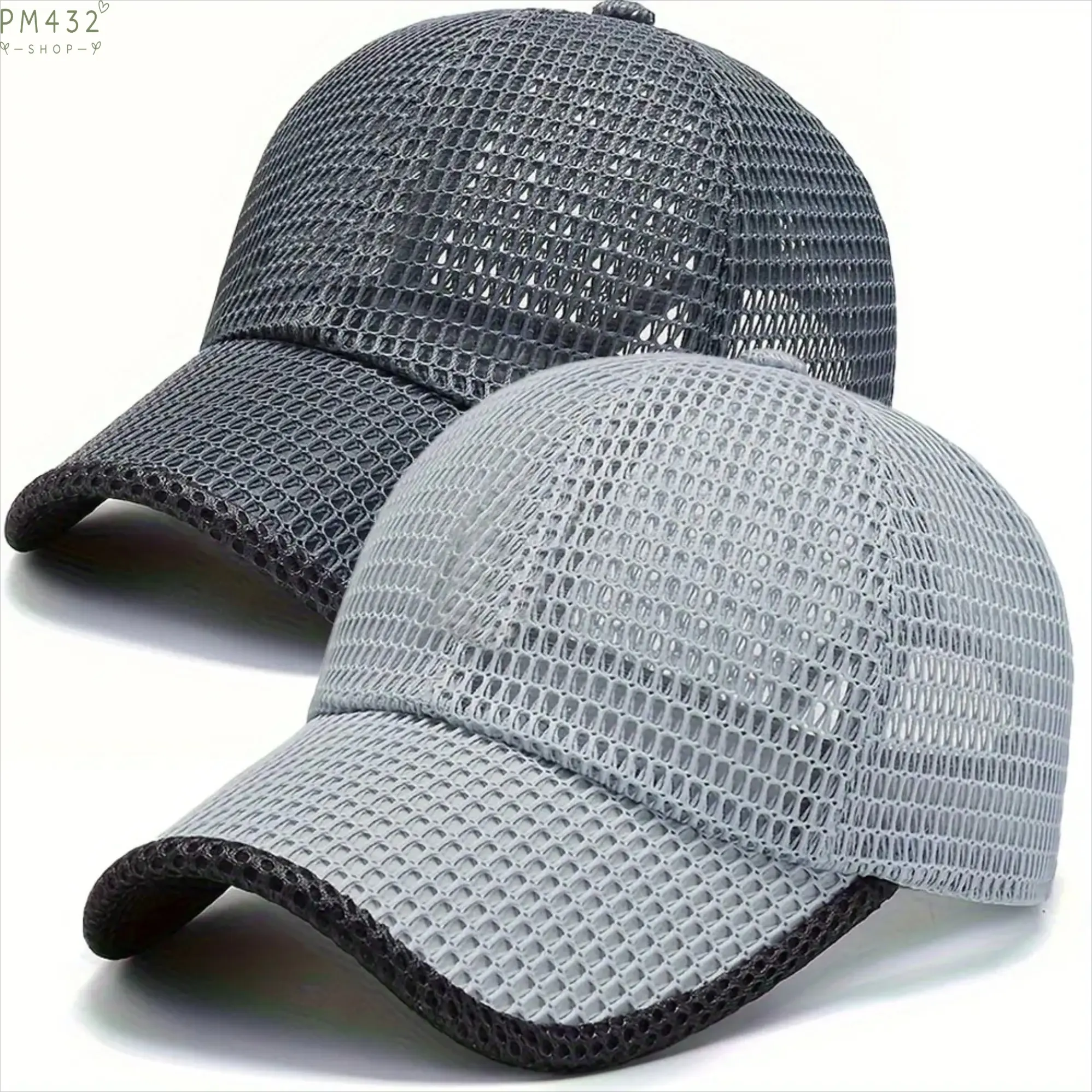 2 Pack Men's Trucker Hats, Adjustable Snapback Baseball Caps with Breathable Mesh Back, Lightweight Cotton Outdoor Hats for Men, Classic Casual Sun Protection Cap for Sports, Fishing, Hiking, Driving & Everyday Wear