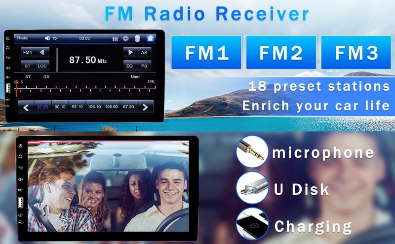 9 Inch Single Din HD Touch Screen Car Stereo with Bluetooth with Backup Camera + External Microphone + FM MP5 Player Car Audio Receivers Support Mirror Link SWC USB EQ Car Radio