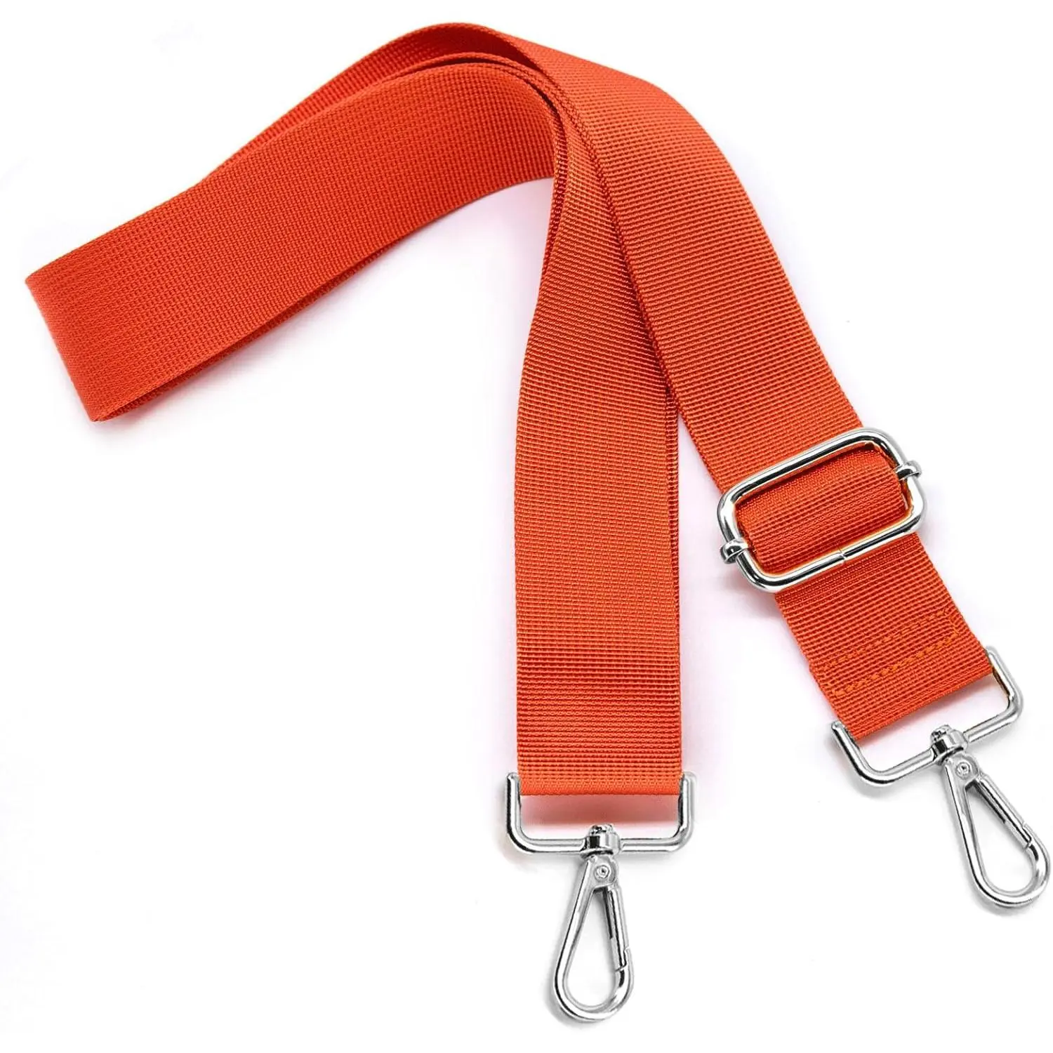 bucklePurse Straps  Crossbody Bag Strap Adjustable Wide Guitar Straps for Handbags 1.5inch (A pure orange )