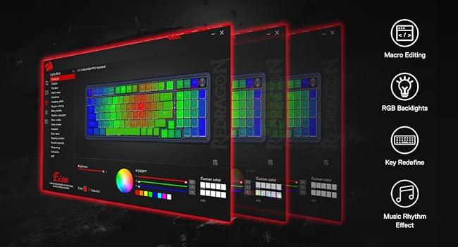 Redragon K686 PRO 98 Keys Wireless Gasket RGB Gaming Keyboard, 3-Mode PBT Mechanical Keyboard w/Hot-Swap South-Facing RGB Socket, Dedicated Knob Control & 5-Layer Noise Dampening, Gradient PBT Keycaps