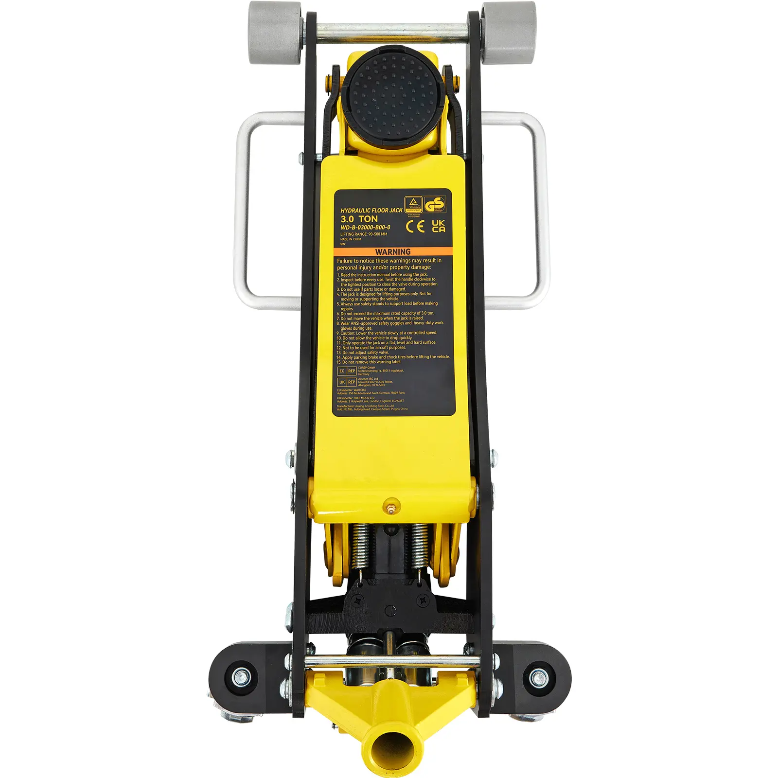 Floor Jack, 3 Ton Low Profile Floor Jack, Aluminum and Steel Racing Floor Jack with Dual Pistons Quick Lift Pump, Floor Jack Lifting Range 3-6/11"-19-11/16"