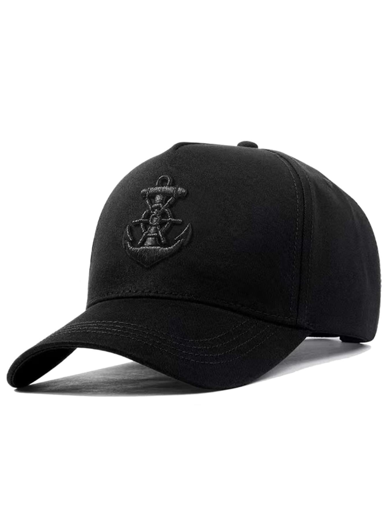 1 Piece Fashion Three-dimensional Anchor Embroidered Baseball Cap, Adjustable Snapback Cap, Outdoor Adjustable Sports Sunscreen Casual Cap for Shopping, Travel, Seaside Party, Unisex