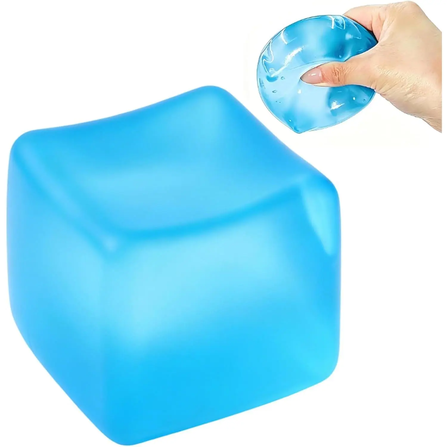 Ice Cube Squishy Fidget Toy Slow-Rising Sensory Stress Cube for Relief & Focus Soft Squeeze Fidget Toy for Office Desk Classroom Travel & Party