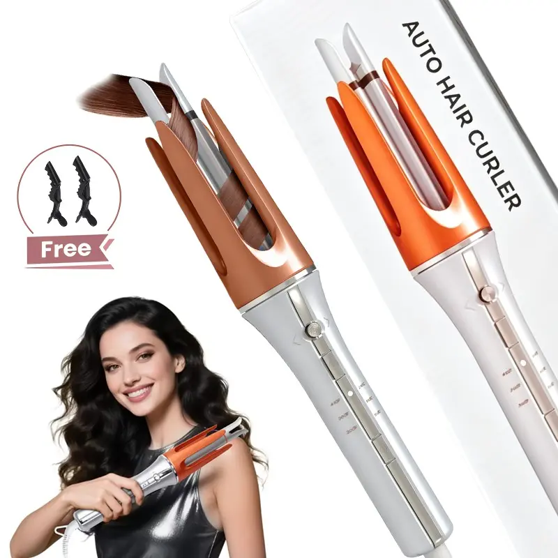1 pc Automatic Hair Curling Iron, 25mm Hair Curler, Negative Ion Automatic Hair Hair Curl Wand, 3 Modes Temperatures Rotating Curling Iron for Women, Hair Styling Tools for Home