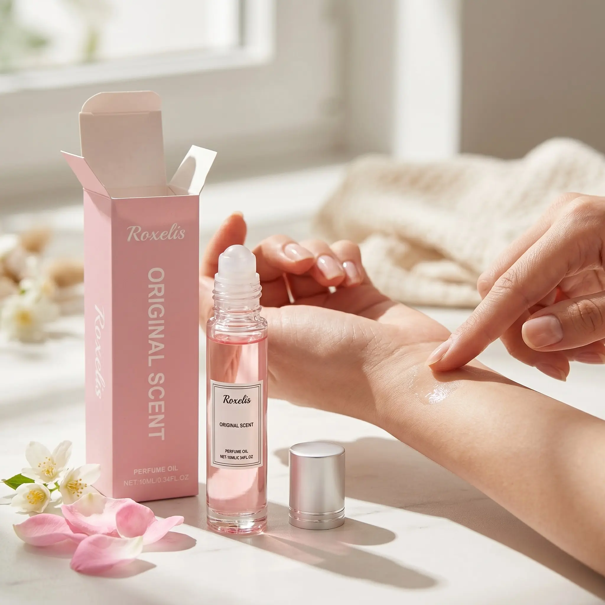 Pheromone Perfume Set, Rose Scent Floral Freshness, Floral Scented Perfume, Long-Lasting Fragrance, Portable Perfume for Couples Dating, 2 Bottles Pack