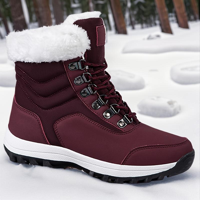Thermal Lined Winter Hiking Shoes for Women Windproof Anti Slip Snow Boots Warm Outdoor Sports Shoes Casual Fall Winter Waterproof Boots