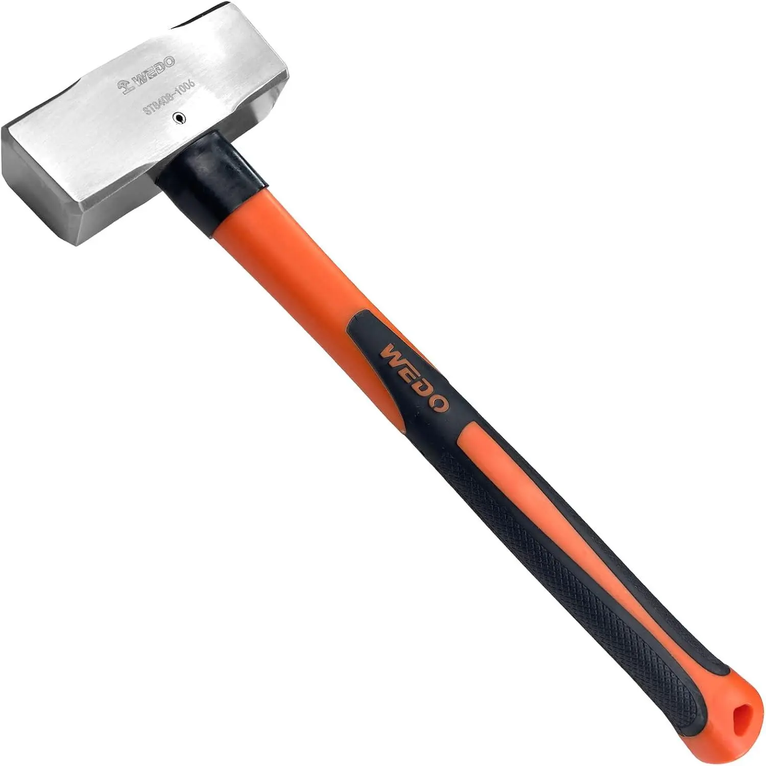 WEDO German-Type Stainless Steel Sledge Hammer with Hammer Head - 1lb, 310mm Length, Fiberglass Grip, Shock-Resistant, Corrosion-Resistant Hand Drilling Tool