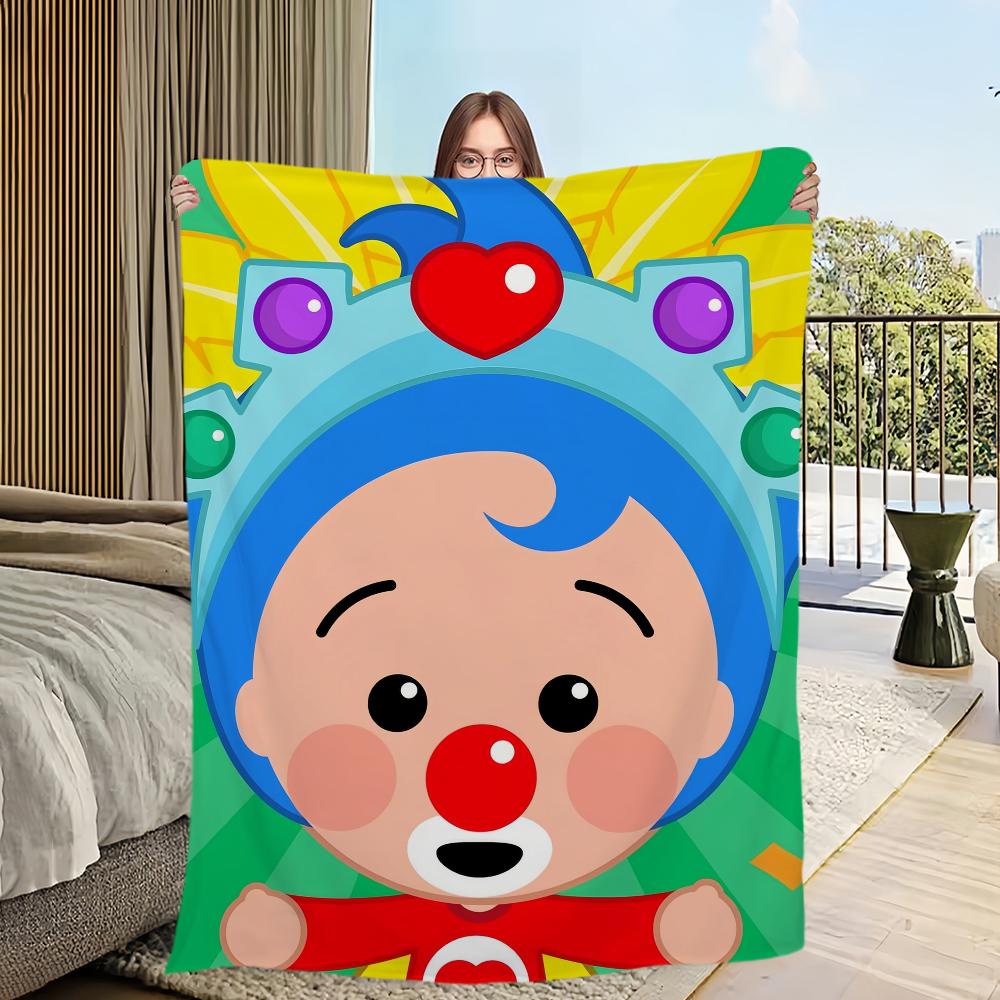 Viral P-Plim Cute Blanket Toddler Room Decor Skin-Friendly Soft Flannel Throw Cartoon Kids Bedding Cozy Bedroom Sofa Quilt