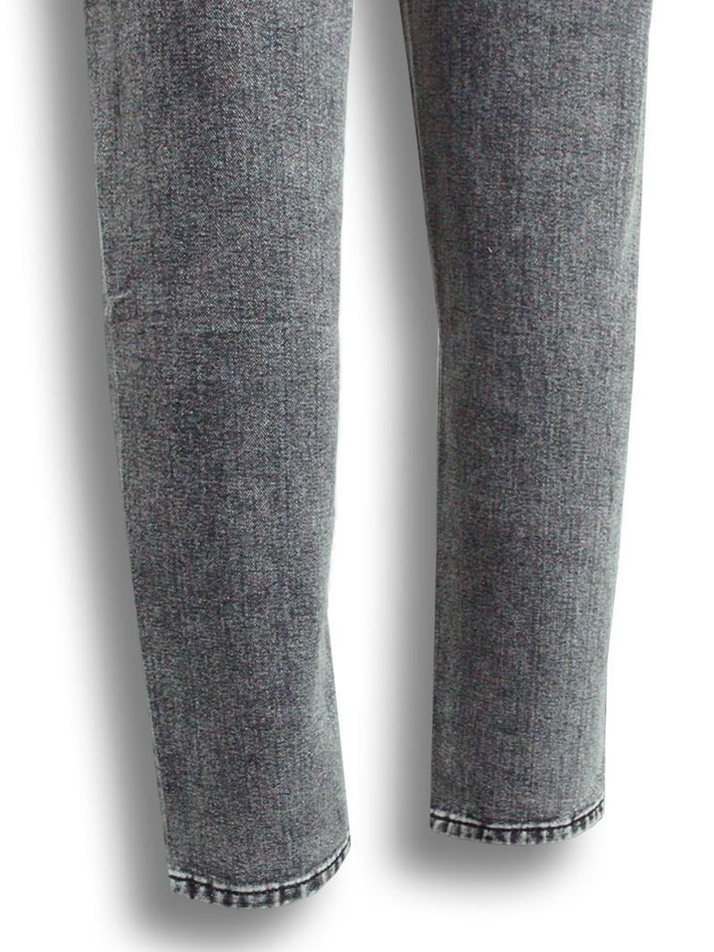 Men's Solid Color Distressed Ripped Jeans, Street Fashion Casual Comfy Grey Denim Pants for Daily Wear, Mens Bottoms for All Seasons, Cotton, Slouchy Jeans