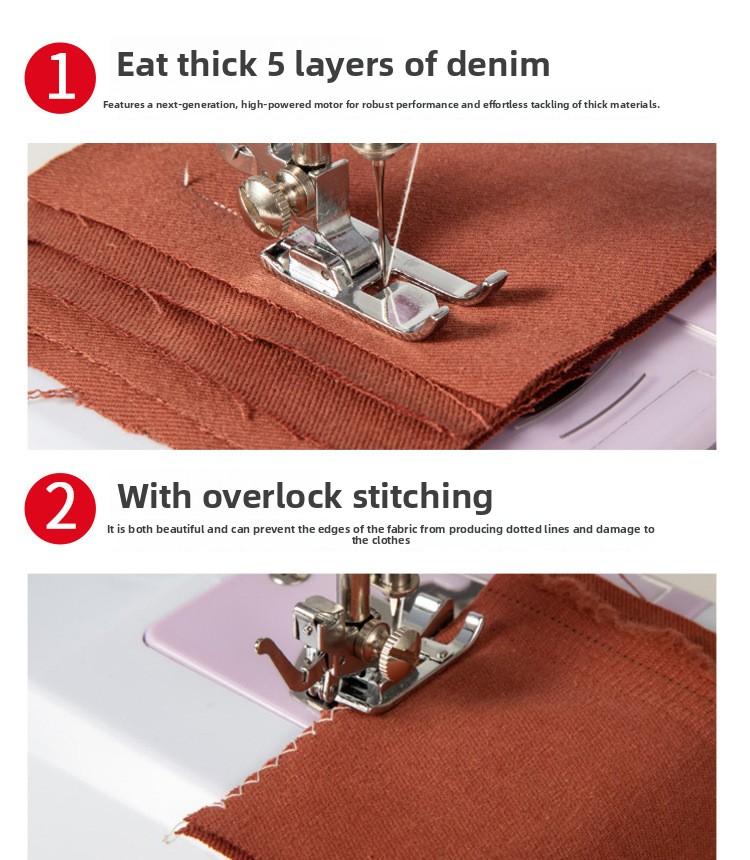 Upgraded Model with Lockstitch Function Household Electric Mini Sewing Machine Portable 505A