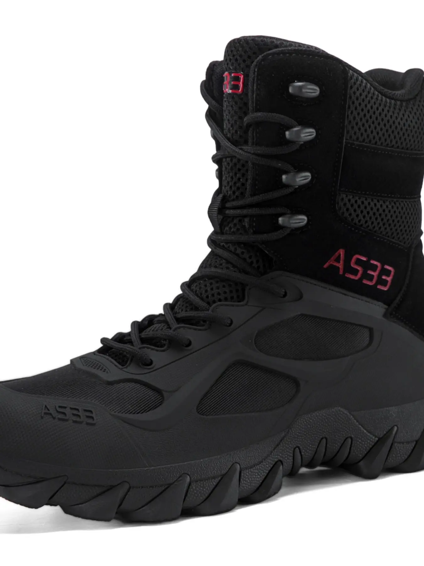 Men's High-Top Outdoor Tactical Hiking Boots, Multi-Color Options, Mesh Paneling, Anti-Impact Toe, Non-Slip Sole, Sporty Style