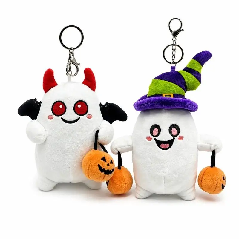 2026 Halloween Ghost Plush Toy, Cute Kawaii White Ghost Stuffed Doll, Soft Adorable Ghost Character for Home, Bedroom, Desk & Shelf Decor, Spooky Party Ornament & Holiday Gift