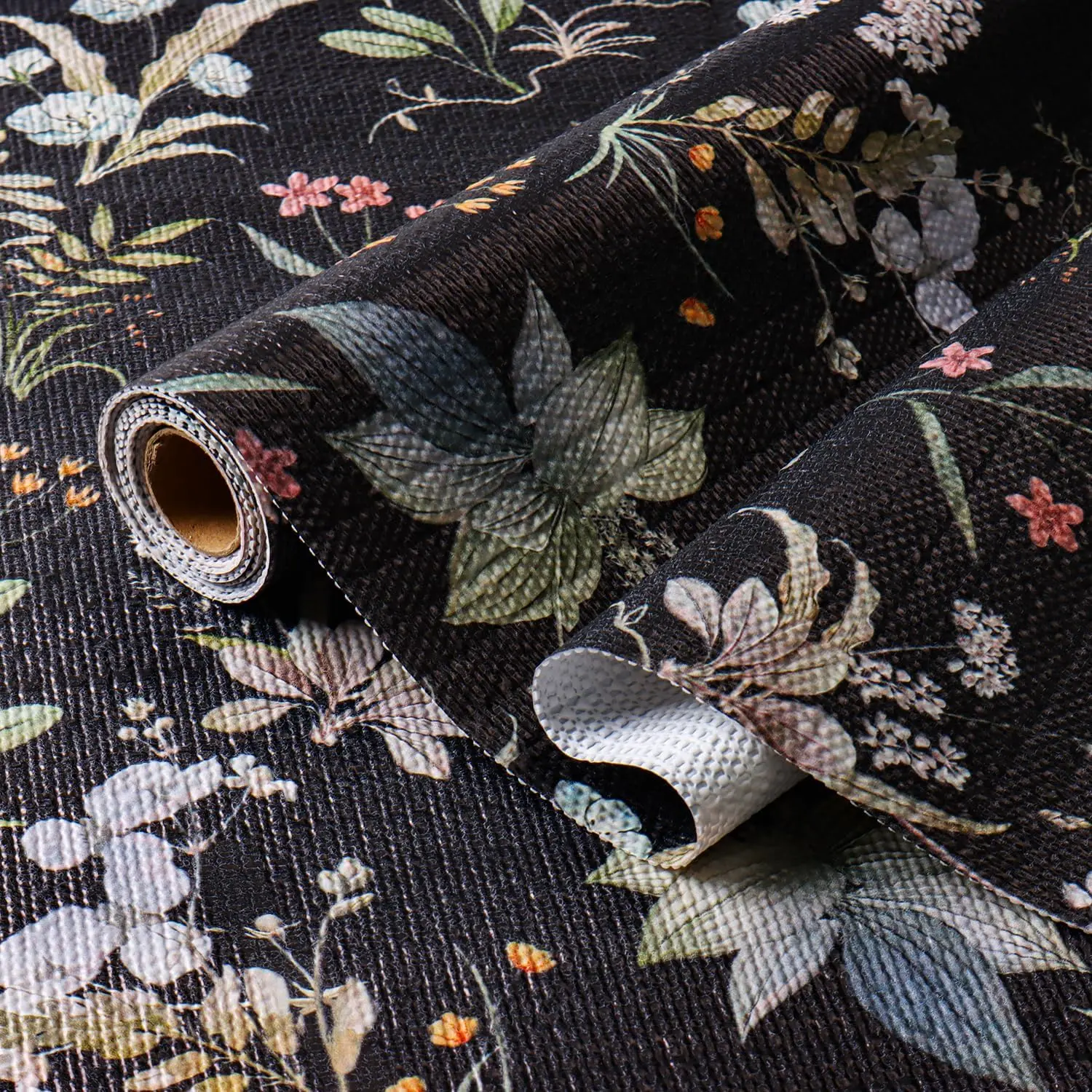 Floral Drawer Shelf Liner for Kitchen Non-Adhesive 12IN x 10FT |  Flower Dresser Drawer Liner  Cabinet Liners for Kitchen Cupboard Shelves Non Slip Dark Floral Shelf Paper