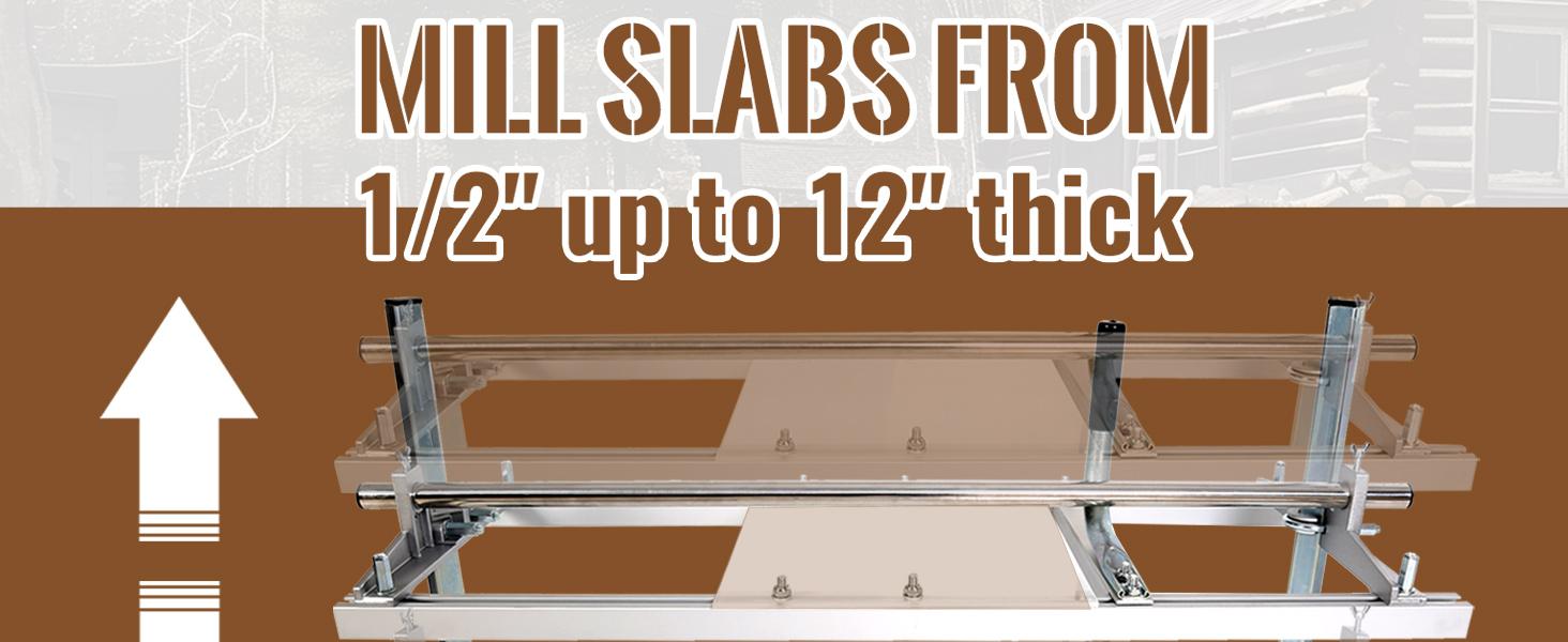 14"- 36" Chainsaw Mill Portable Sawmill Bar Chain Saw Mill Log Planking Lumber Cutting Aluminium & Steel for Builders/Woodworkers Woodworking Outdoor Enthusiast