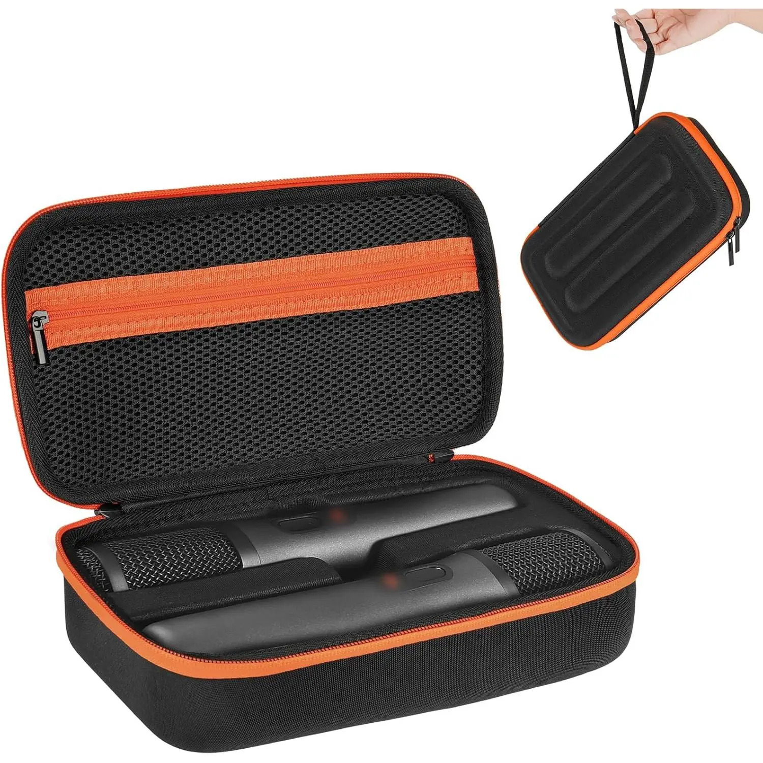 Wireless Microphone Case Fits JBL PartyBox 2X Digital Portable Travel Storage Box Hard EVA Organizer for Receivers Adapters Batteries Charger Box only