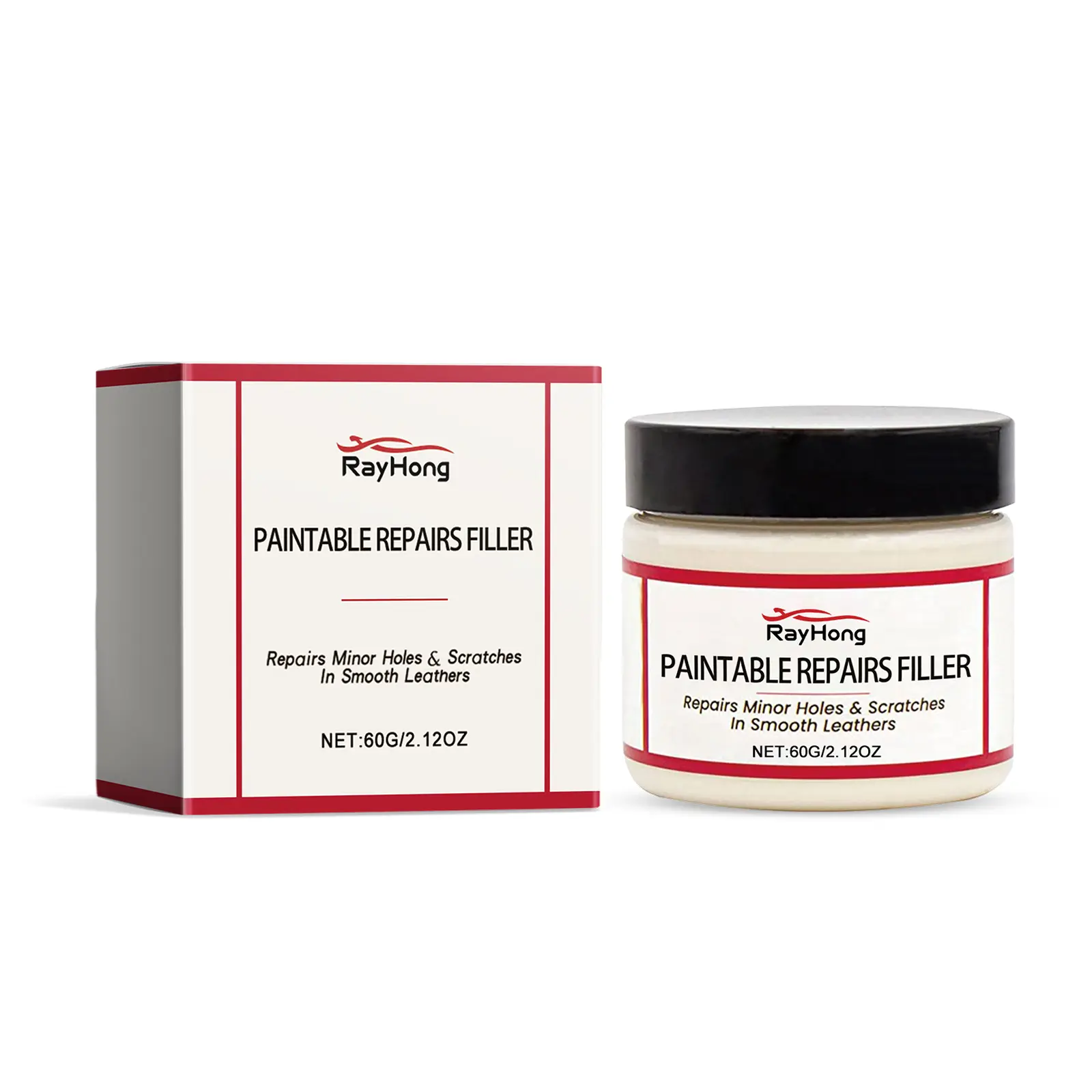 Rayhong Leather Repair Paste - Scratch-Filling Solution for Car Seats, Sofa Leather Damage Repair