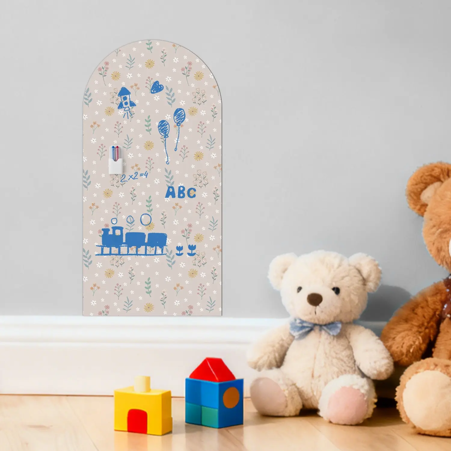 Matte Self-Adhesive Soft Magnetic Whiteboard,Magnetic Drawing Board,Strong Adhesion, Small Flower Element Design,Quick Cleaning,Ideal For Gaming Rooms Or Learning Spaces