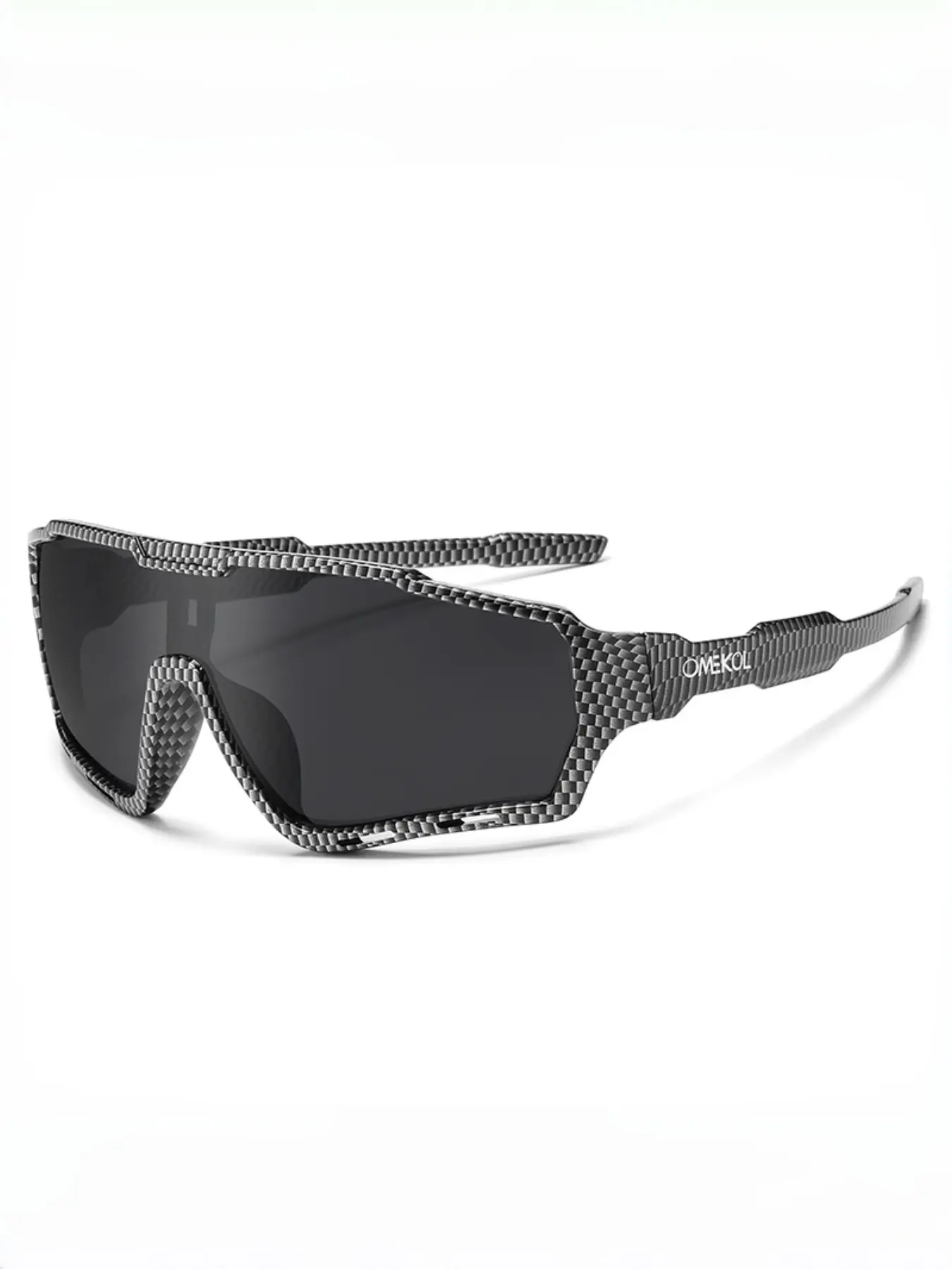 OMEKOL Cycling Sport Sunglasses, PC Frame, Casual Style, All over Print, Decorative Lens, Suitable for All Seasons, No Opticall Function