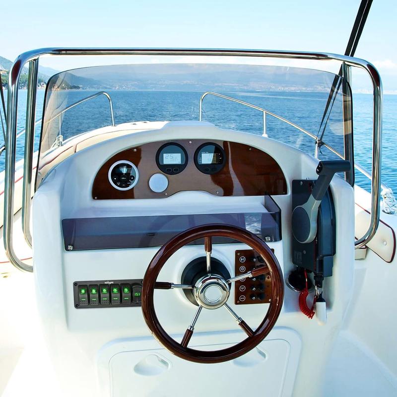 Nilight 5Gang Aluminum 5Pin ON/Off Green Rocker Switch Panel w/ 4.8 Amp Dual USB Charger Voltmeter Truck Car Caravan Rv Plug Nilight 5Gang Aluminum 5Pin ON/Off Green Rocker Switch Panel w/ 4.8 Amp Dual USB Charger Voltmeter Truck Car Caravan Rv Plug