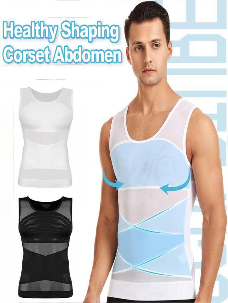 Compression Shirts Tummy Control Gynecomastia Shapewear Seamless Moobs Undershirt Body Shaper Vest for Healthy Shaping Corset Abdomen Men's Breathable Quick-Dry Tank Tops calf  leather High Waisted Leggings