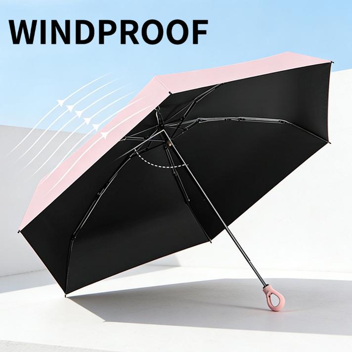 Mini Foldable Pocket Umbrella with Loop Buckle, Portable Rain, Rainproof, Wind Resistant, Windproof Waterproof 6-Rib Lightweight Folding Umbrella Tech for Men & Women, Outdoor Hiking, Travel & Everyday Use, graduation gift  Manual