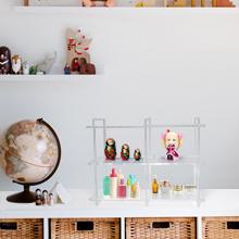 3-Tier Acrylic Tabletop Display Shelf, Clear Display Stand, Sturdy Shelves for Toy, Makeup, Perfume, Spice