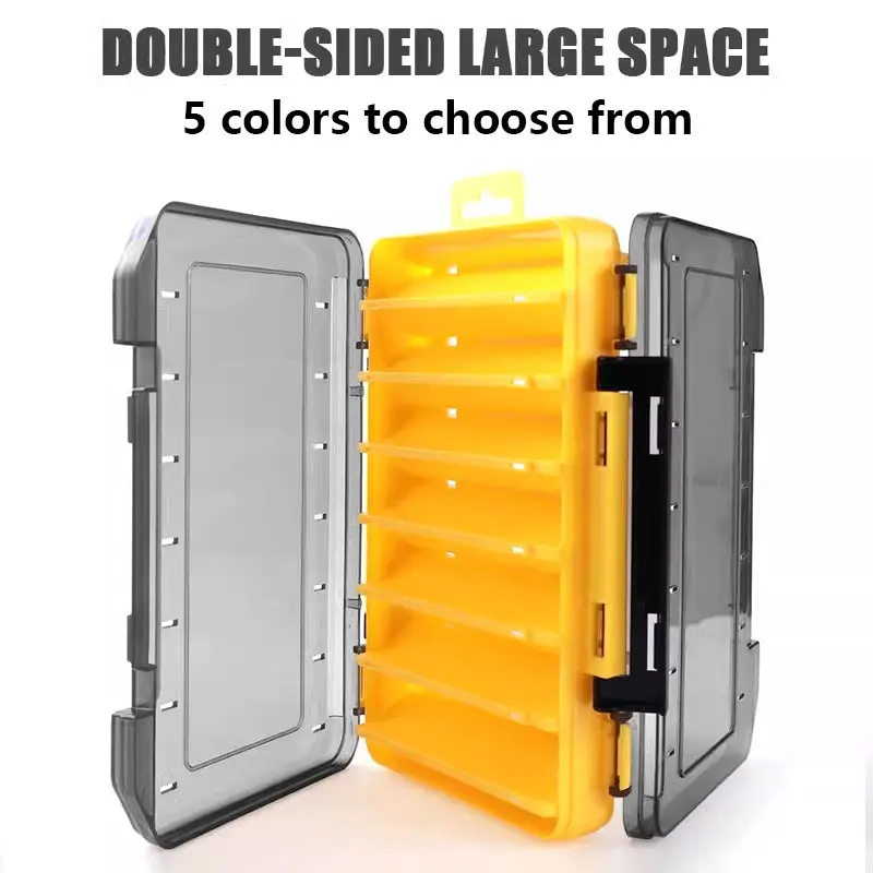 14-grid Fishing Lure Storage Box, Fishing Gear Box, Fishing Tackle Boxes, 1 Count Double Sided Fishing Lure Organizer, Fishing Tool Accessories, Outdoor Fishing Accessories, Fishing Stuff