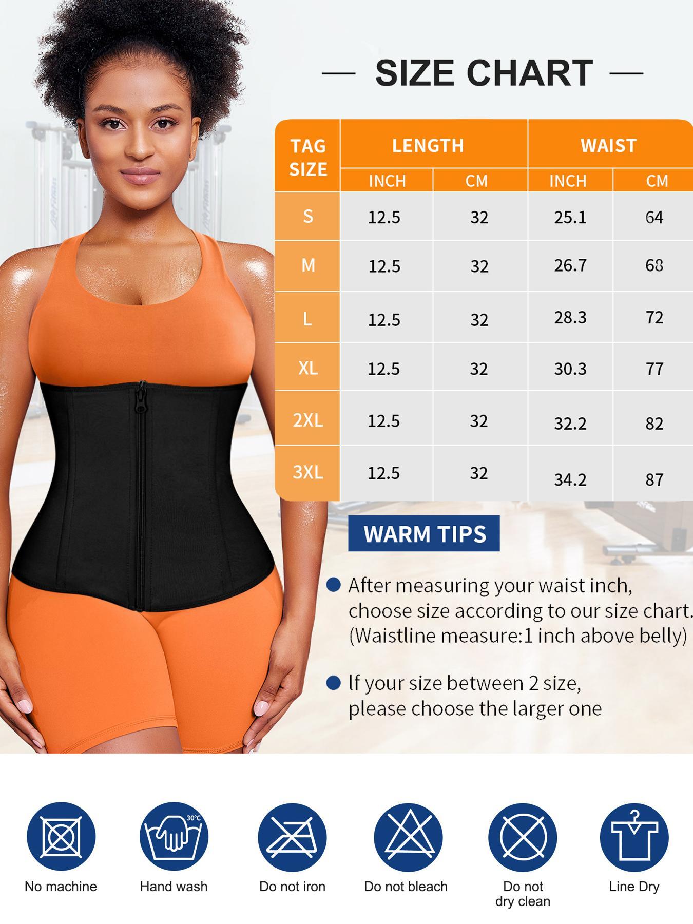 Women's Plain Zipper Waist Trainer, Basic Tummy Control Hook Closure Fajas Colombianas Shaper, Summer Outfits 2026, Women's Tummy Control Clothing, Shapewear