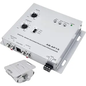 AP15-1/2 Din  Audio Digital Bass Processor, Sound Restoration & Crossover for  Subwoofer with Bass Knob/Input Level: 15V RMS & Output Level: 13.5V  -2nd Gen