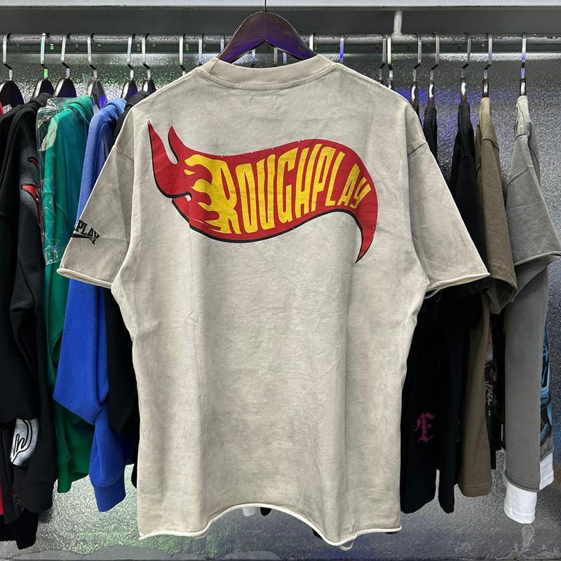 Vintage Washed Roughplay T-Shirt, Heavyweight White Ink Jesus Skull Print, Retro Rockabilly Bling Diamond Patchwork, American Hip Hop Unisex Streetwear Short Sleeve Cotton Tee