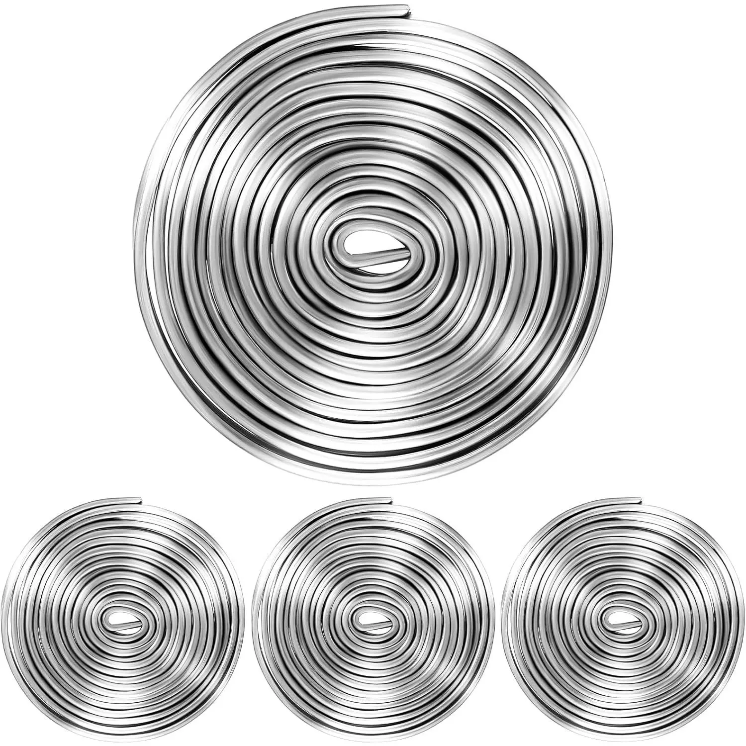 24 Ft 4 Rolls 5/64'' Round Lead U Came, U Channel Lead U Hobby Came Stretcher, Stained Glass Projects Adds Strength & Structure Supply Rolled & Bagged