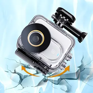 60M/196FT Waterproof Case for Insta360 GO 3 / GO 3S - HD Tempered Glass Diving Housing - Marine-Grade 316SS Underwater Shell for Scuba & Snorkeling