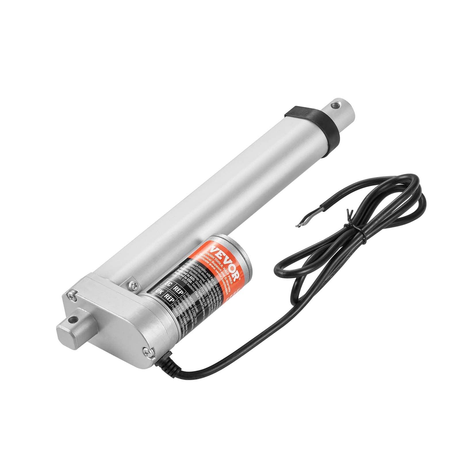 VEVOR Linear Actuator 12V, 6 Inch High Speed 0.55"/s Linear Actuator, 220lbs/1000N Linear Motion Actuator with Mounting Bracket and IP54 Protection VEVOR Linear Actuator 12V, 6 Inch High Speed 0.55"/s Linear Actuator, 220lbs/1000N Linear Motion Actuator with Mounting Bracket and IP54 Protection