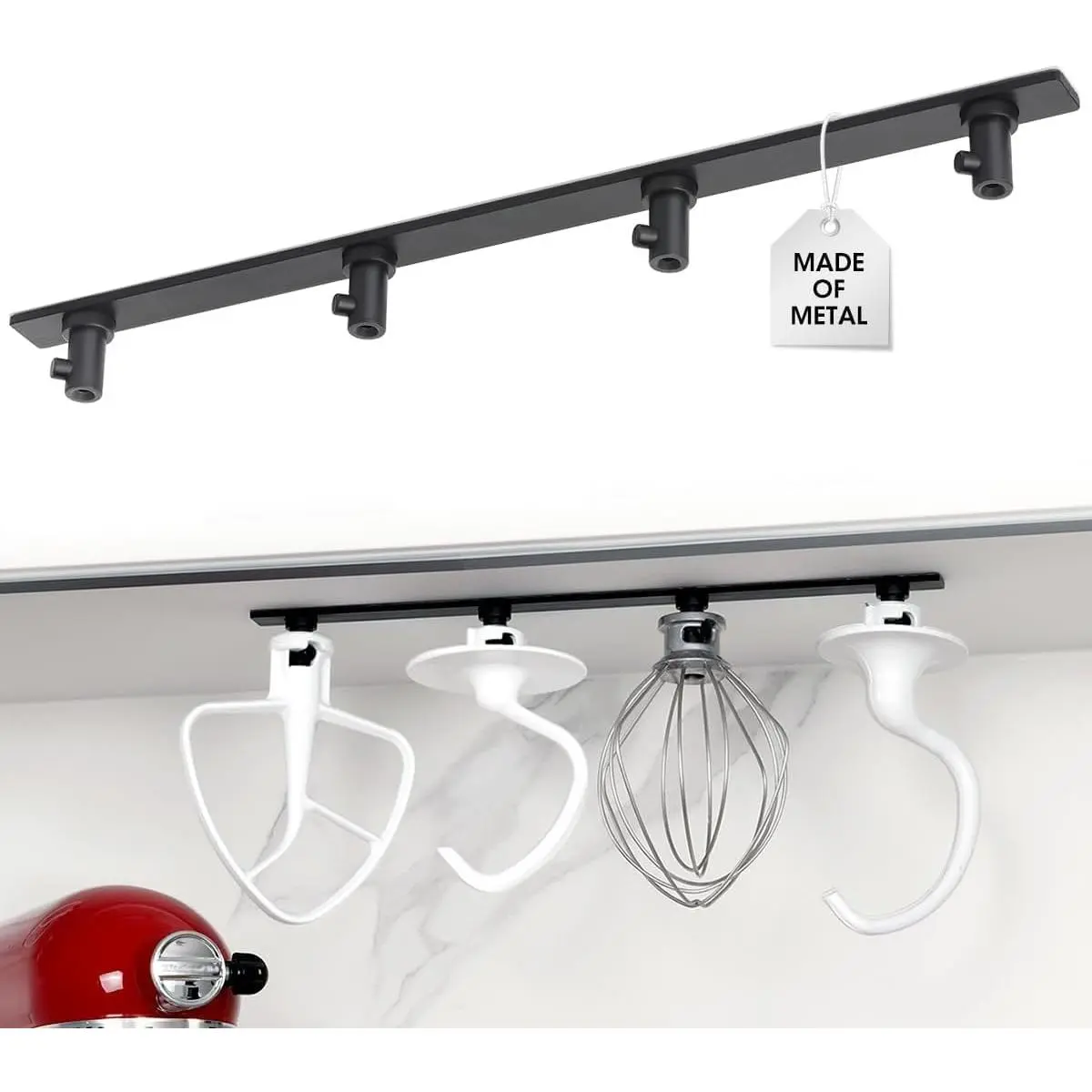 Metal Stand Mixer Attachment Holder - Compatible with KitchenAid Mixer Accessories, Kitchen Storage Organizer