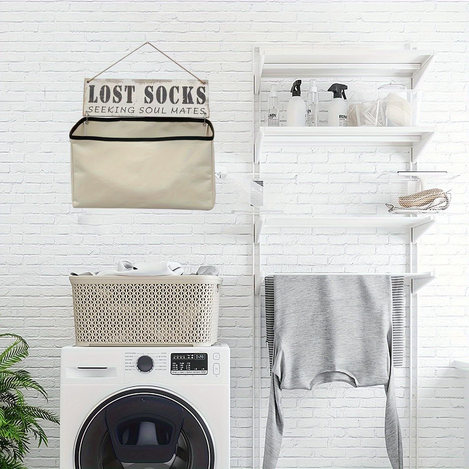 Hanging Lost Sock Organizer Bag, Creative Hanging Storage Bag, Laundry Room Socks Storage Bag, Hanging Organizer for Individual Socks