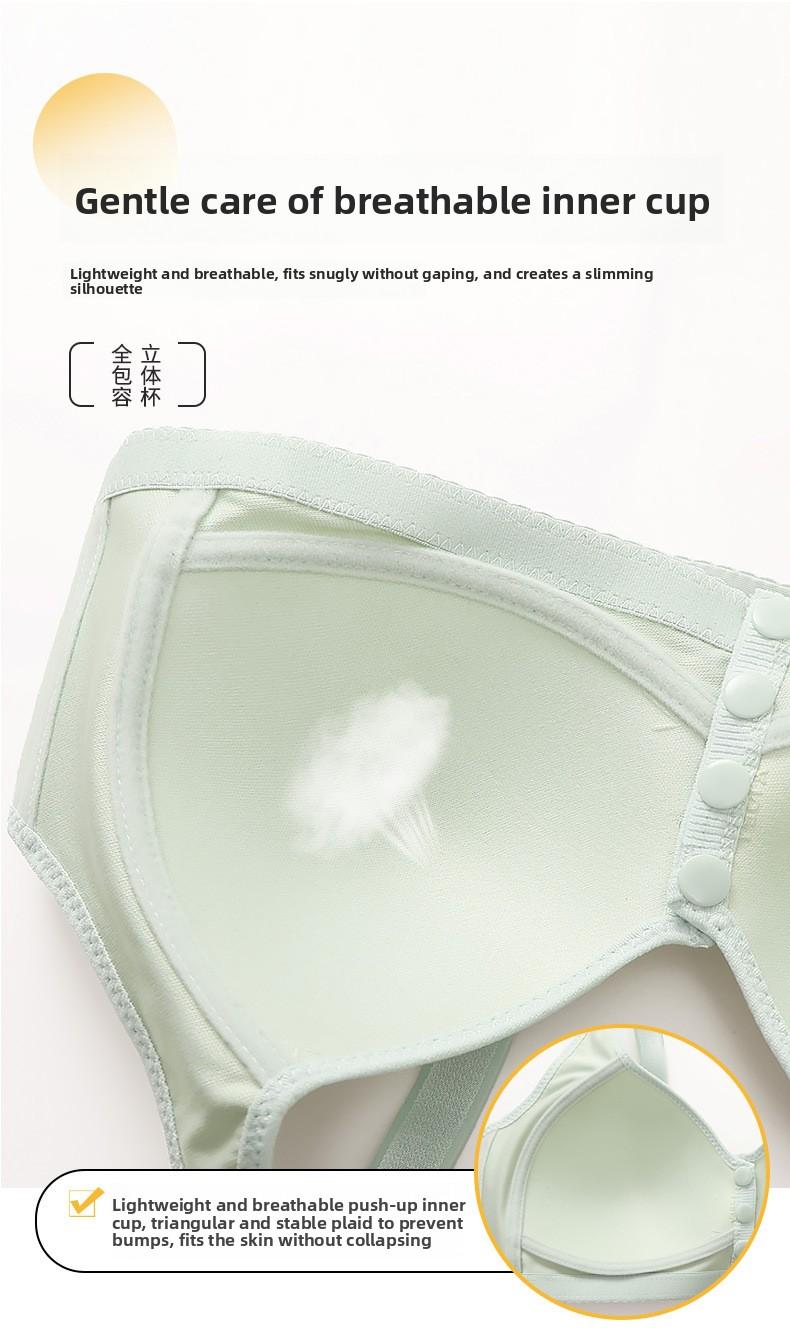 6 Pack Front Closure Bras for Women, Wire-Free Push Up Sports Bra with Removable Padding, No Dig Adjustable Straps, Seamless Full Coverage T-Shirt Bra, Comfortable Maternity Tank Top Style -RR