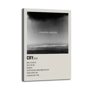 Cigarettes After Sex Cry Canvas Painting| Bedroom Art | Bathroom Art | Trendy Wall Art | Funky Wall Art