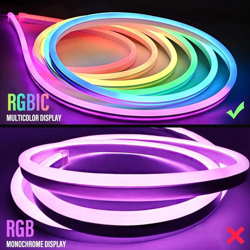 LED Smart Neon Light Strip, USB-Powered RGBIC Flexible Rope Light with App and Remote Control, LED Strip Lights for Bedroom, Living Room, Game Room or TV Wall, LED Light Strips #TOP PICKS