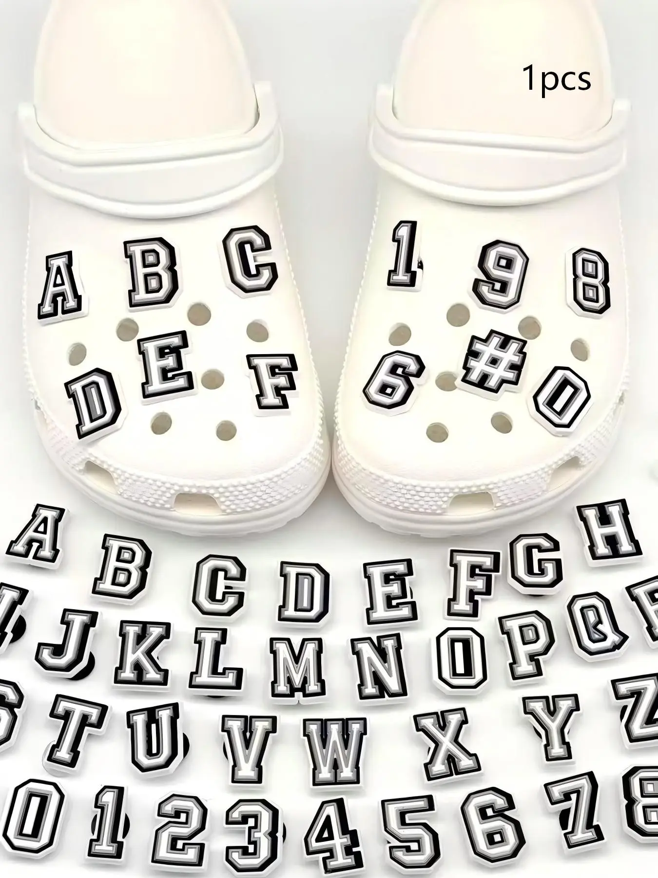 Initials Letter Shaped Shoe Charm, 1 Count Cute Shoes Accessories for Clog, Slippers, DIY Shoes Decorations for Festivals, Parties, and Birthdays Footwear, Cute Shoe Charms