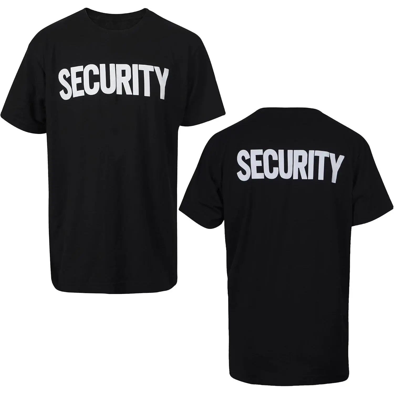 Security Shirt | Printed on Front/Back | Guard T-Shirt 2 Sided Print | Event Staff Safety Tee