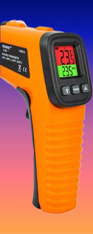 High-precision industrial infrared thermometer for measuring water and oil temperature in kitchen and baking