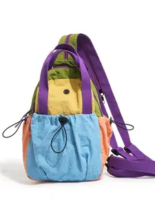 Unisex Outdoor Backpack, Fashionable Patchwork Design, Commuter & Travel Bag, Crossbody Chest Pack, New 2026 Model
