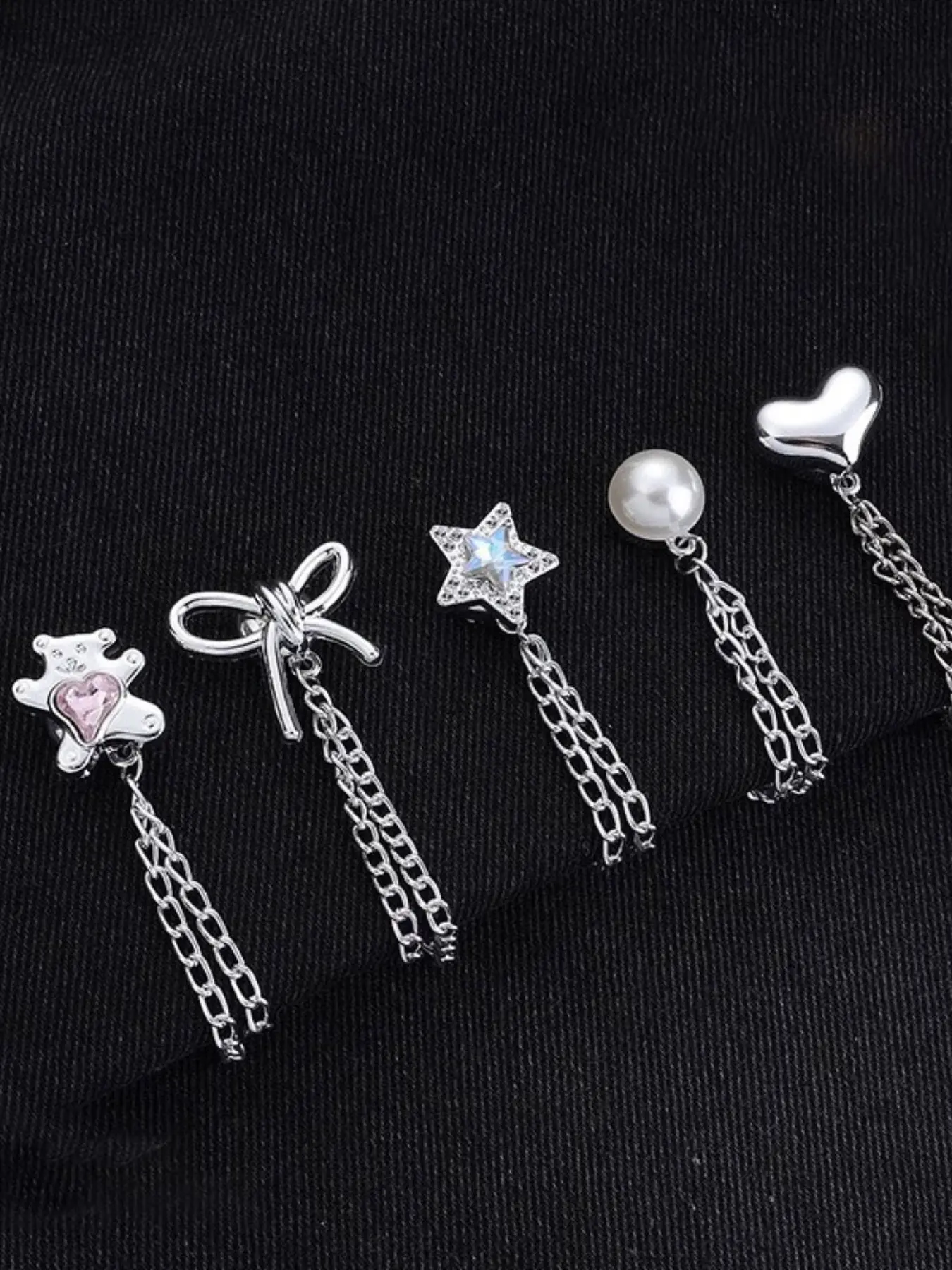 Adjustable Women's Shirt Clip, Butterfly and Heart Decor, Instant Sleeve Shortening, Elegant Design, Multicolor, Suitable for Shirts, Dresses, Pants