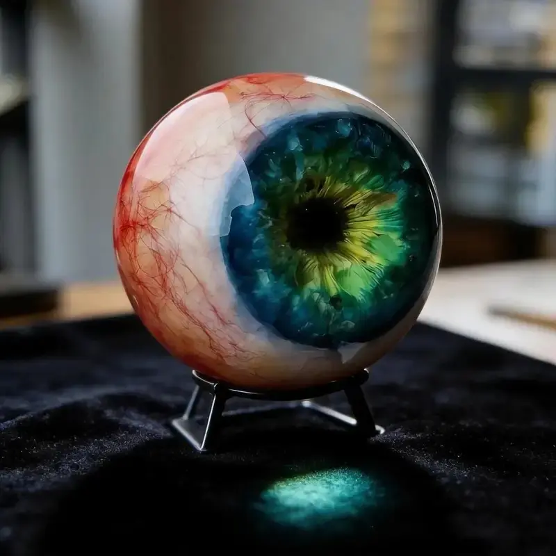 Hyper-Realistic 3D Eyeball Ornament, Scary Monster Eye Prop Decoration, Spooky Halloween Party  Props Desktop Decor for Teens