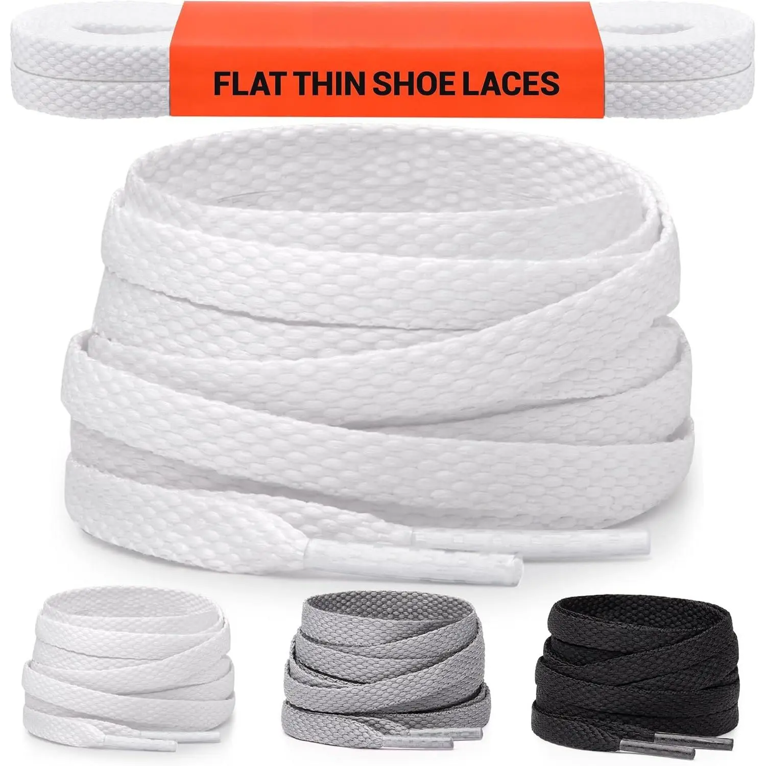 Flat Thin Shoe laces for Sneakers, Running Shoes,  and Athletic Shoes