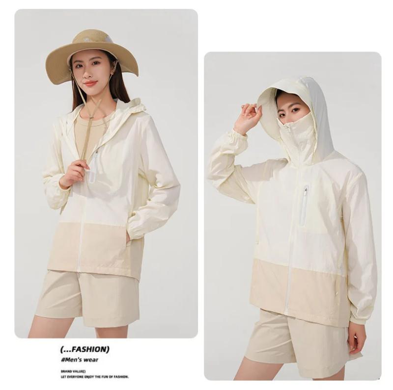 Kyn Apparel Women's Men's Waterproof Sun Protective Windbreaker Camping Climbing Trekking Hiking Jacket Unisex Quick Dry Anti-UV Coat