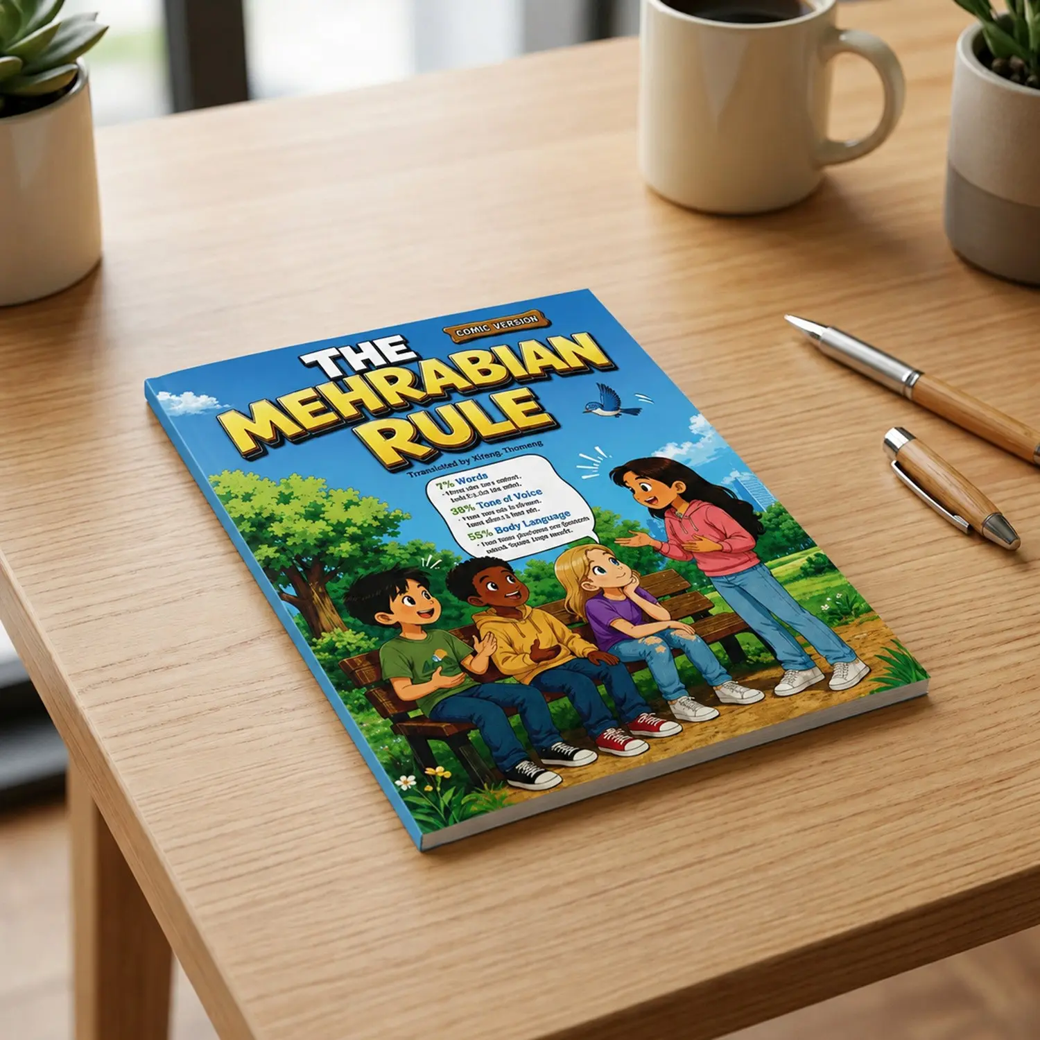 Comic Version Melabian Communication Skills Book, 148 Pages, Essential Guide for Effective Communication, Ideal for Learners and Professionals