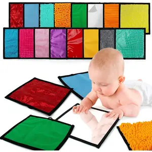 16 Set Sensory Mini Mats Assorted Textured Floor Tiles - Sensory Walls, Early Exercise Mats Toys for Autistic Children Kids Baby Toddler Fidgeting Activityfidget toys